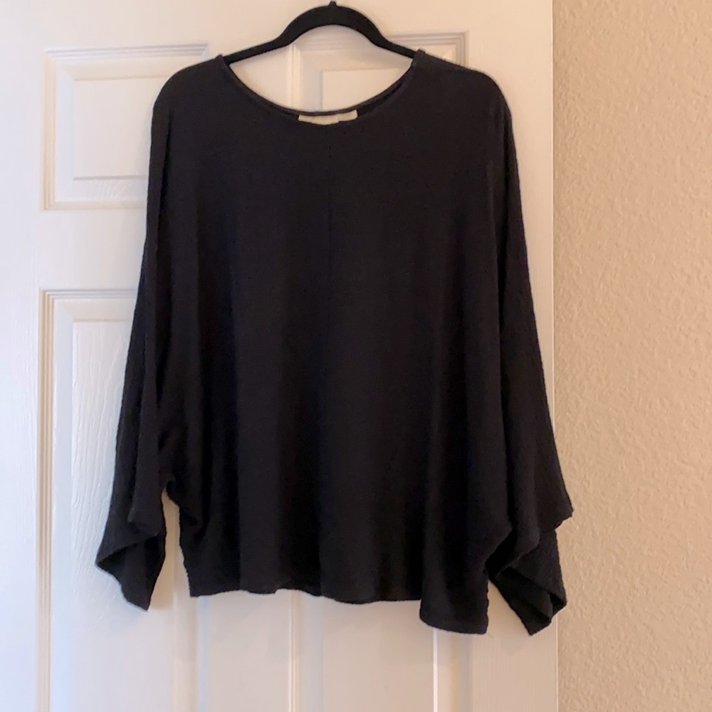 Black dolman sleeve blouse
